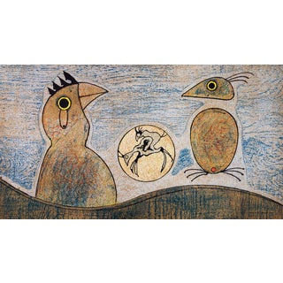 Max Ernst, Rêve surréaliste, les coqs, Lithograph For Sale