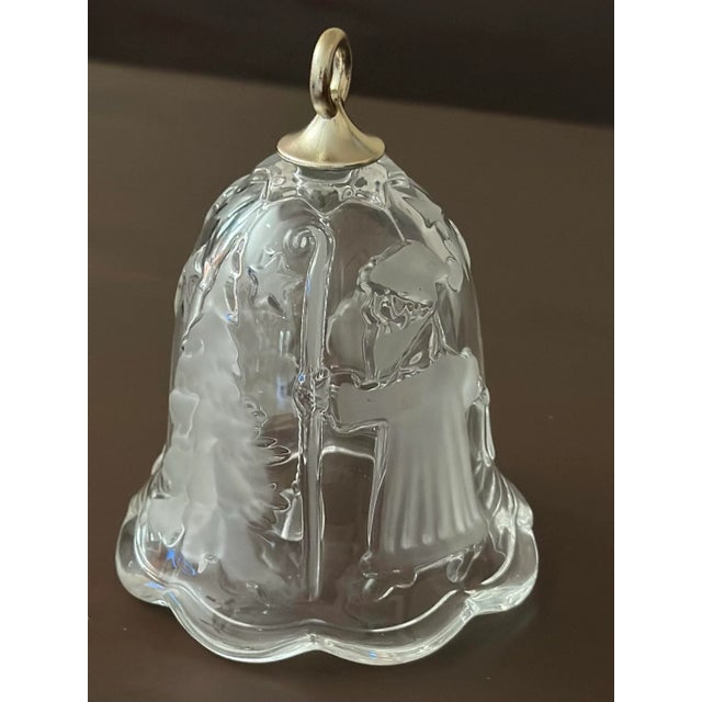 Vintage Mikasa Embossed & Frosted Christmas/Holiday Themed Bells- a Pair For Sale - Image 9 of 12