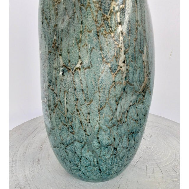 Currey & Company Currey & Company Modern Blue Glass Tyne Vase For Sale - Image 4 of 5