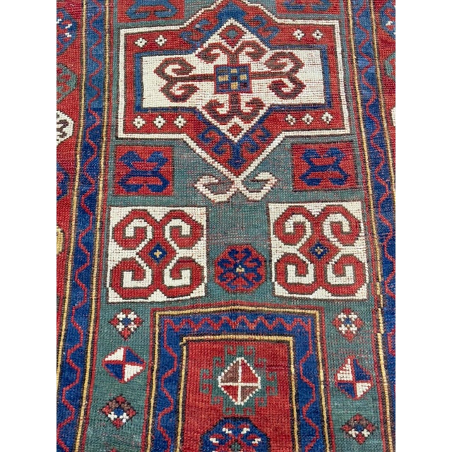 Antique Fakhralou Kazak Rug 3'11" X 5’11" For Sale In New York - Image 6 of 8