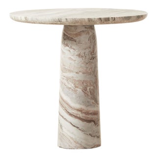 Babylon 30" Round Torrento Grey Marble Bistro Table For Sale