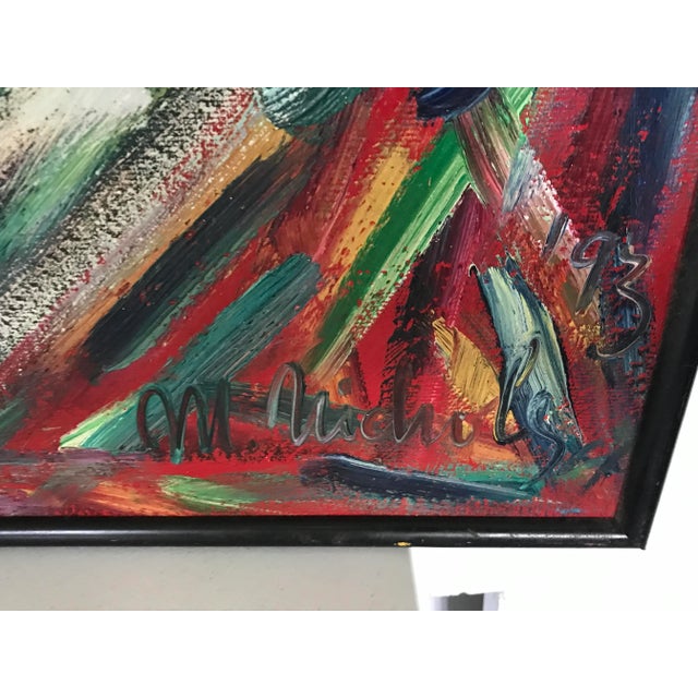 Wings of Light Original Abstract Expressionism Oil Painting by Monique Nichols For Sale - Image 4 of 12