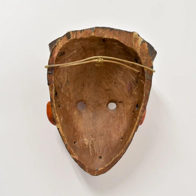 Orange Early 20th Century Yoruba Gelede Postman Mask Nigeria Sidley Collection For Sale - Image 8 of 8
