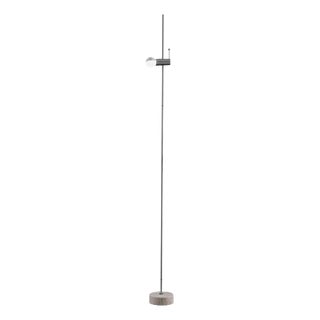 Marble and Metal Floor Lamp by Tito Agnoli for Oluce For Sale