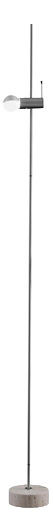 Marble and Metal Floor Lamp by Tito Agnoli for Oluce