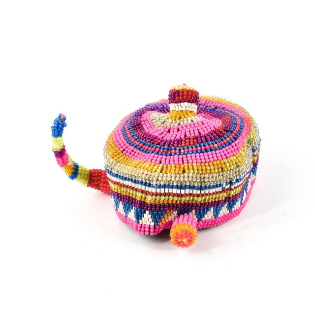 Early 20th Century Pende Beaded Chief's Hat For Sale - Image 4 of 7
