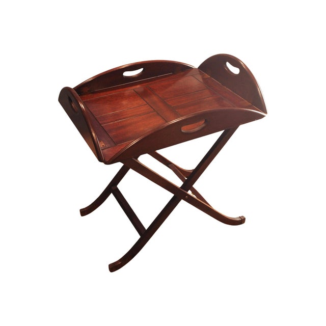 George III Butlers Tray with Folding Stand, Set of 2 For Sale - Image 14 of 14