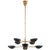 Graphic Large Two-Tier Chandelier in Hand-Rubbed Antique Brass with Black Shades Designer: AERIN Fixture Height: 12.25"...