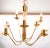 Stilkrone Stilkronen Mid-Century Modern Nine Lights Gold Plate & Brass Chandelier Italy For Sale - Image 4 of 13