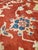 Orange Antique Persian Sultanabad Carpet, Handmade Oriental Rug, Red, Light Blue & Gold For Sale - Image 8 of 18