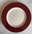 Italian Vintage Italian Pagnossin Treviso Ironstone Salad Plates With Maroon and Green Rim - Set of 6 For Sale - Image 3 of 8