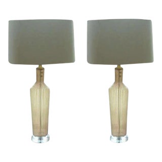 Dino Martens Murano Glass Lamps Pink For Sale