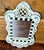 American MacKenzie-Childs Doodles Wall Mirror W/ Courtly Check Finial Accent For Sale - Image 3 of 9