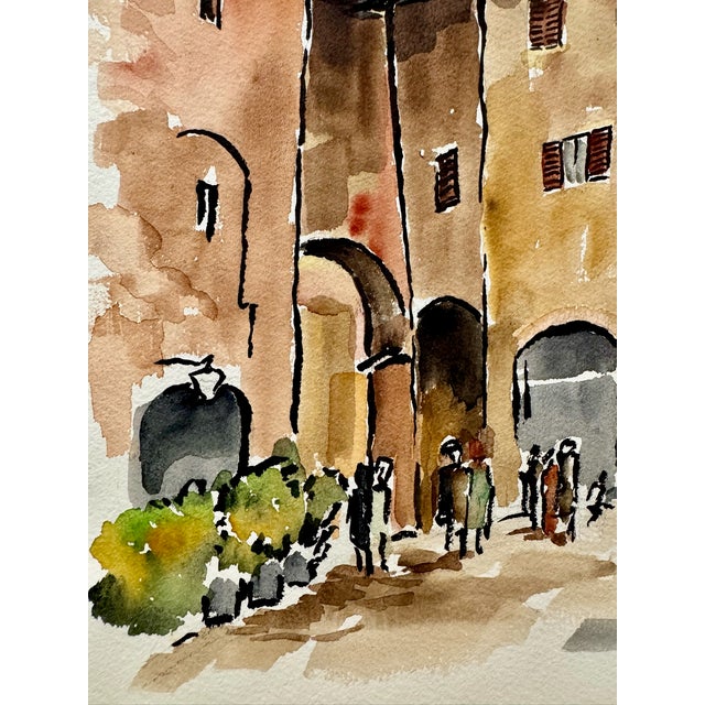 Original watercolor on paper by Henry Emil Salloch, also known as Heinz Emil Salloch, the German-born American artist and...