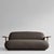 Wood Toe Sofa in Stone Gray Teak and Outdoor Fabric by Tommy Hyldahl For Sale - Image 7 of 8