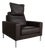Black Leather Chair from FSM For Sale