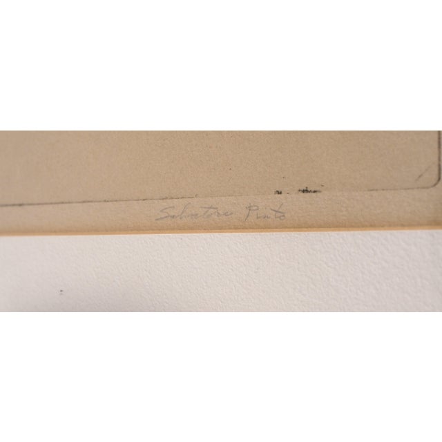 Pair Salvatore Pinto Framed Matted & Signed City Etchings For Sale - Image 9 of 12