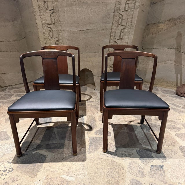 Mid-Century Modern Mid Century Modern Oriental Drexel Dining Chairs Heritage Era For Sale - Image 3 of 14