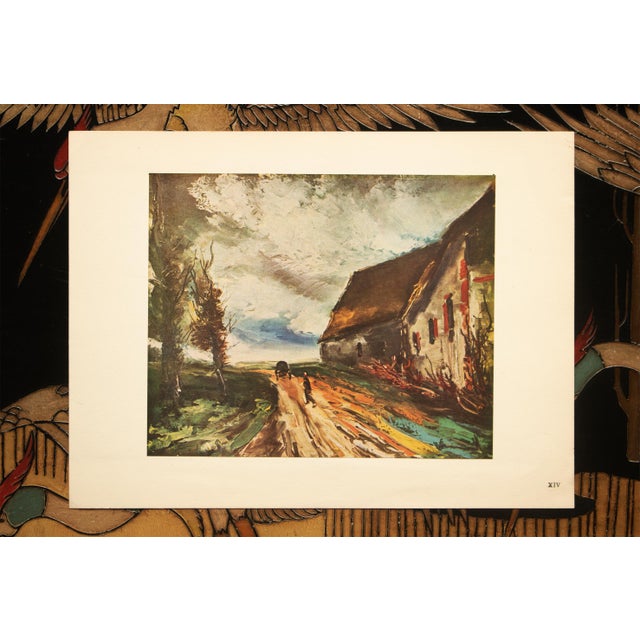 1947 After Maurice Vlaminck "The Brezolles Road", First Edition Period Parisian Lithograph For Sale - Image 4 of 8