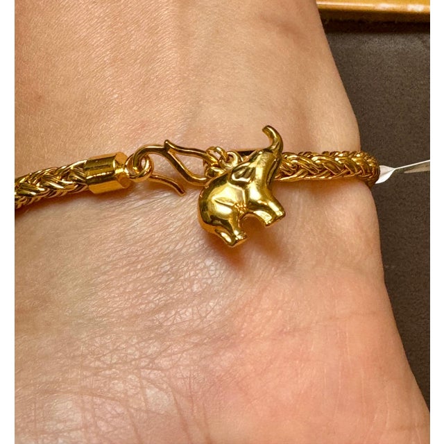 Vintage Love Nest Yellow Gold Woven Bracelet in 18 Kt Yellow Gold For Sale - Image 11 of 18