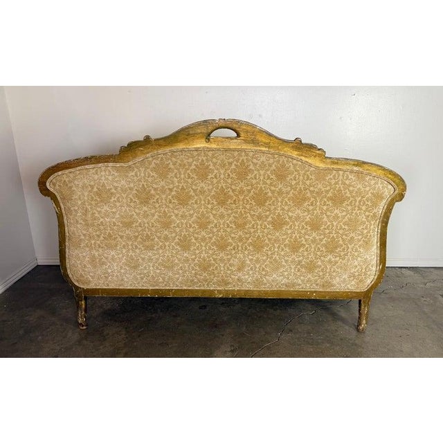 French Giltwood Sofa, Louis XV Style, Late 19th–Early 20th Century For Sale - Image 17 of 18