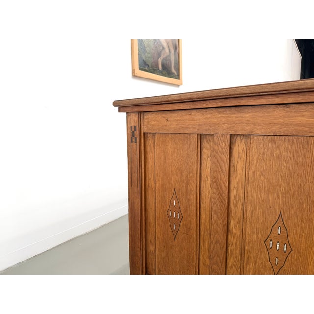 Double-Sided Oak Shop Counter, 1890s For Sale - Image 16 of 18