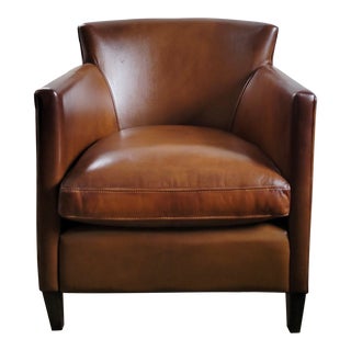 Small Leather Club Chair For Sale