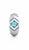 Square-Cut Blue Topaz Architectural Silver Cocktail Ring. Contemporary Blue Topaz and Silver Designer Ring. A bold...