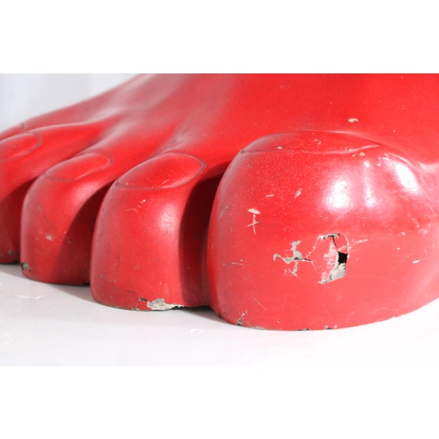 Mid 20th Century Giant Red Fiberglass Foot For Sale - Image 12 of 13