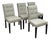 Crate & Barrel Tufted Parsons Dining Chairs, Set of Four For Sale