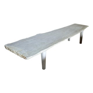 Andrianna Shamaris Minimalist Teak Wood Coffee Table or Bench For Sale