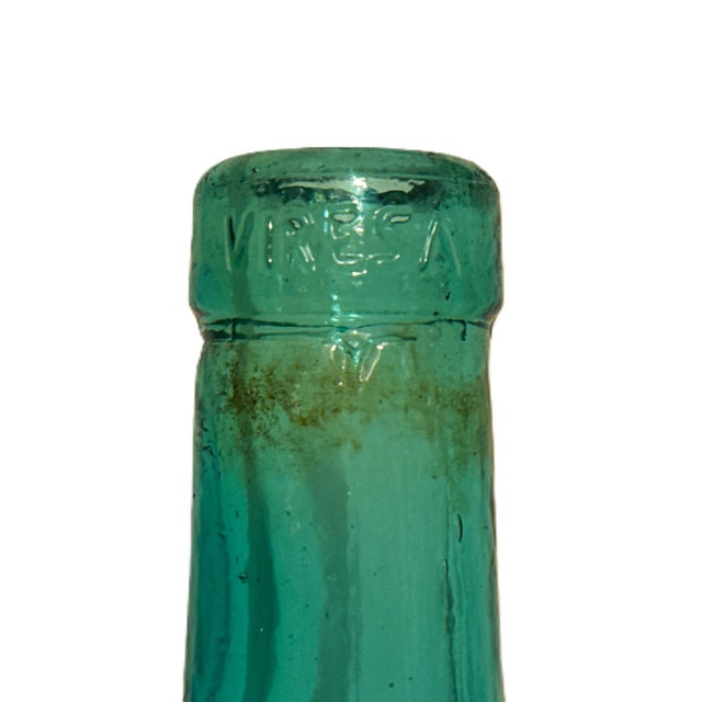 Glass Early 20th Century Green Glass Demijohn Bottle For Sale - Image 7 of 9