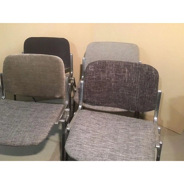 Cotton and Velvet Model DSC 106 Dining Chairs by Giancarlo Piretti for Castelli / Anonima Castelli, 1960s, Set of 4 For Sale - Image 11 of 15