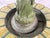 1920s Art Deco Figural Re-Circulating Fountain Lamp - Working Verdigris Spelter Sculpture & Iridescent Natural Capiz Shell Dome Shade For Sale - Image 11 of 14