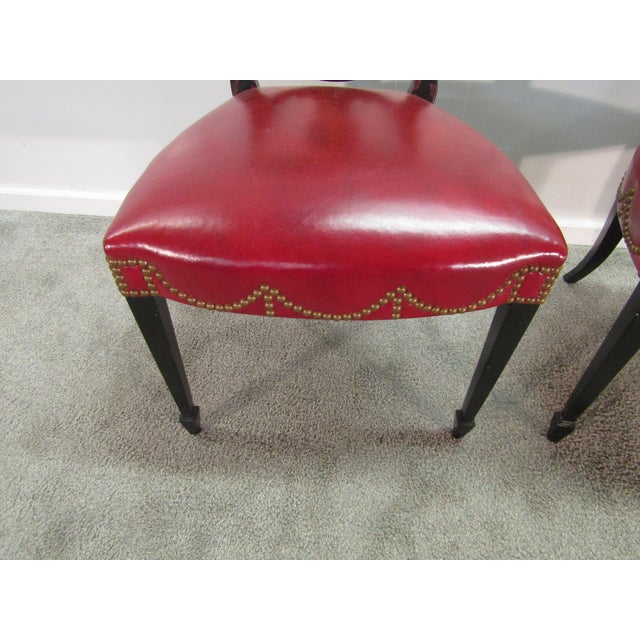 1970s Karges Albert and Edwin Collection Pair of Paint Decorated Chairs For Sale - Image 5 of 12