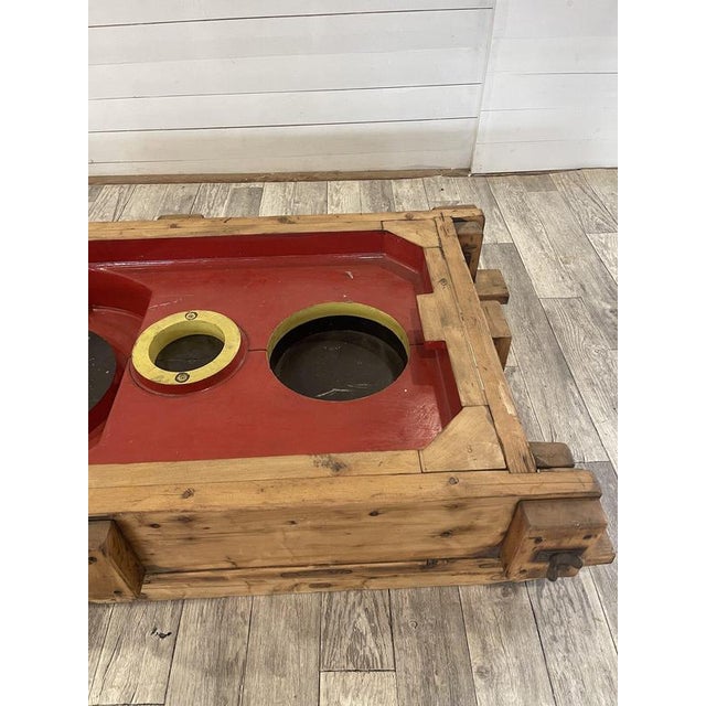 Vintage Industrial Coffee Table in Wooden Molds from Locomotive Factory, 1950s For Sale - Image 16 of 18