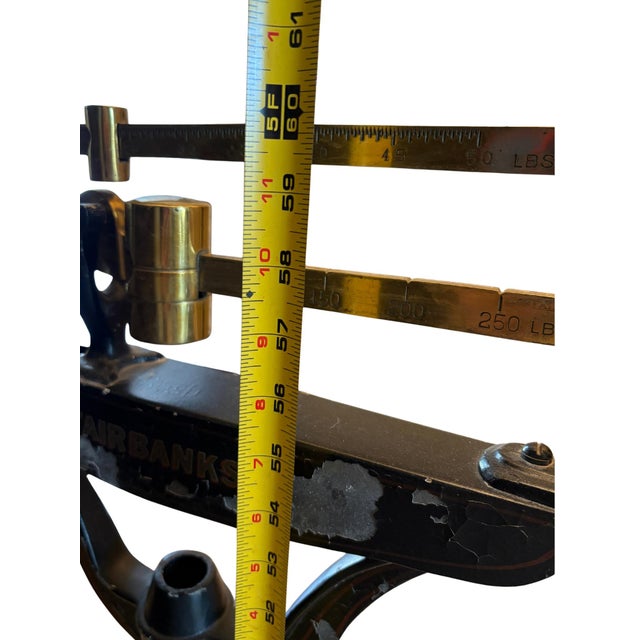 Metal Antique Fairbanks Physician’s Industrial Medical Scale in Cast Iron & Brass, Early 20th Century For Sale - Image 7 of 12