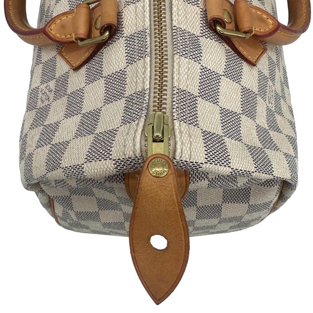 Louis Vuitton Damier Azur Speedy 30 Top Handle Bag, France 2010. For Sale - Image 10 of 13