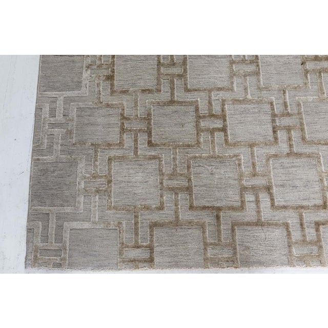 Textile Modern Geo Henley Silk and Wool Rug by Doris Leslie Blau For Sale - Image 7 of 9
