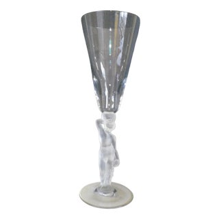 Crystal Bacchus Champagne Flute from Bayel, 1980s For Sale