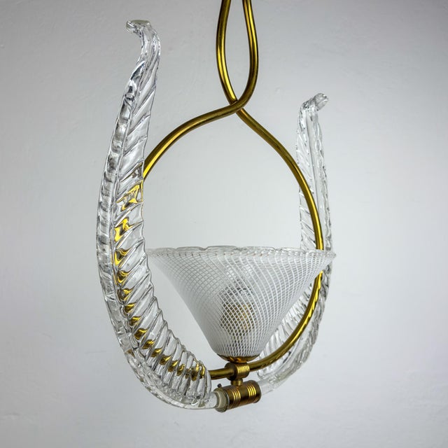 Vintage Murano Glass Pendant from Barovier & Toso, Italy, 1930s For Sale - Image 3 of 18