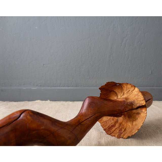 Large Hand Carved Redwood Mushroom Sculpture For Sale - Image 15 of 18