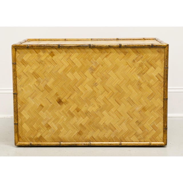 Late 20th Century Faux Bamboo Modular Console Cabinet & Shelving Unit For Sale - Image 10 of 18