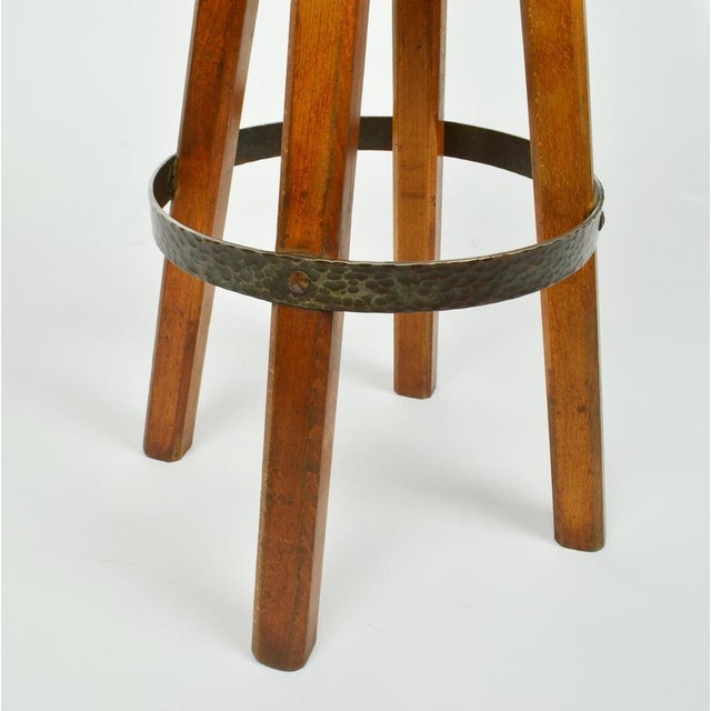 Bar Stools in Burr Wood, 1970s, Set of 3 For Sale - Image 17 of 18