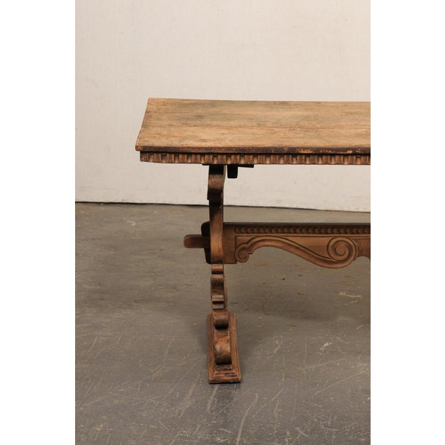 Wood Stunning 18th C. Italian Trestle Table For Sale - Image 7 of 11