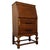 Antique English Golden Oak Secretaire with Mirrored Interior, 1900s For Sale - Image 6 of 14