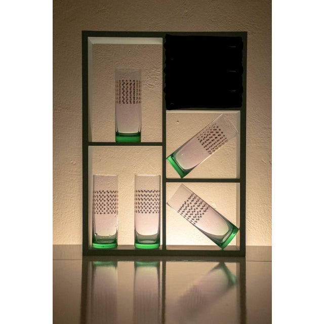 Murano Crystal Martini Glasses by Carlo Moretti, Set of 6 For Sale - Image 12 of 12