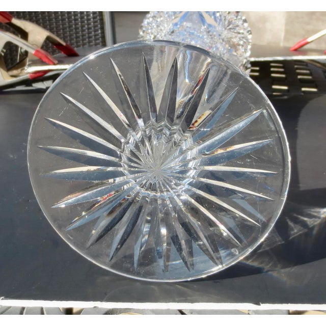 Late 19th Century 16” Trumpet Vase American Brilliant Cut Crystal Circa 1890s For Sale - Image 5 of 6