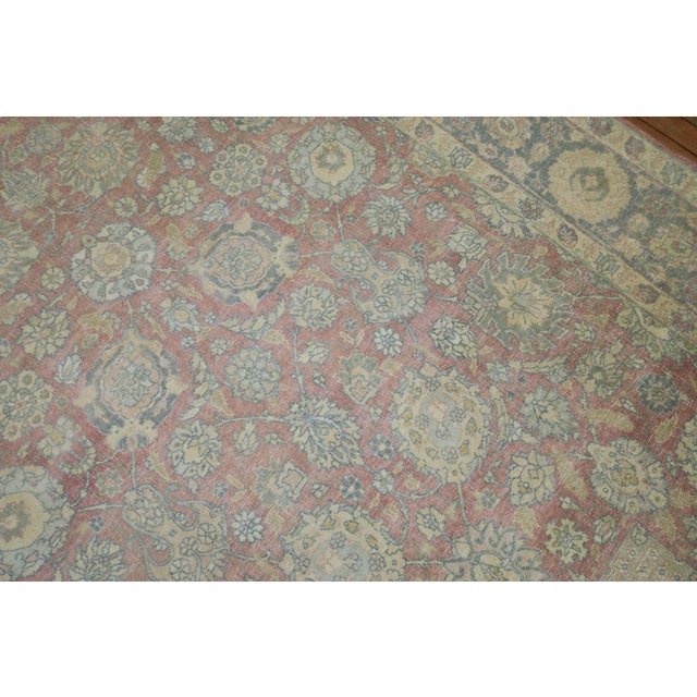 Gray Vintage Zabihi Collection Blush Raspberry Pink Persian Tabriz Rug - 5'9" x 8'4" For Sale - Image 8 of 8