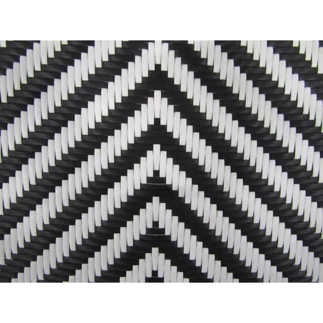 Black Eichholtz Colony Rattan Chevron Dining Side Chair For Sale - Image 8 of 11